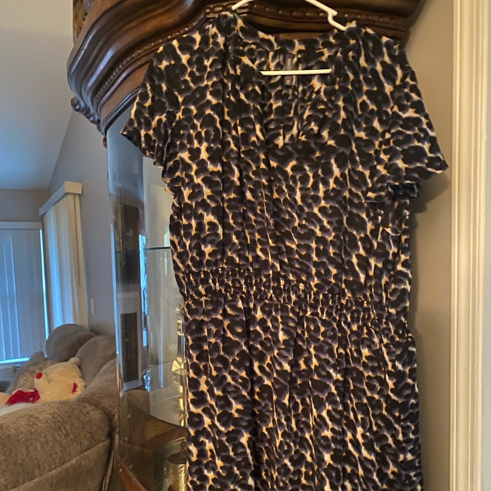 Blue cheetah print dress